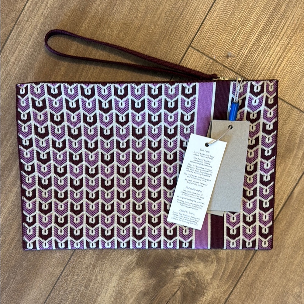Rothy’s Purple Patterned Clutch Wristlet